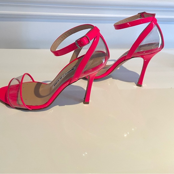Neon pink Manolo Blahnik High Heel shoes size 35 1/2 - Picture 2 of 7